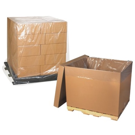 Bsc Preferred 48 x 42 x 48'' - 4 Mil Clear Pallet Covers, 25PK BUY00025030